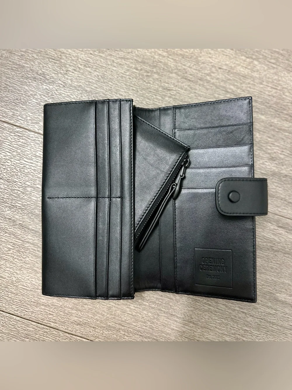 Opening Ceremony Misha Shiny Calfskin Leather Wallet Hand Clasp Coin Pouch⁠